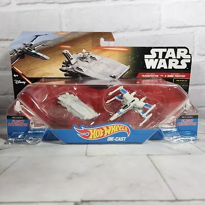 Buy Star Wars Hot Wheels Die Cast X Wing Fighter And First Order Transporter • 6.99£