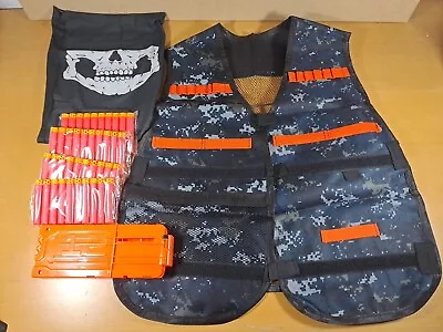 Buy Kids Tactical Vest Set Adjustable For Nerf Toy Gun N-Strike Elite Series Gift UK • 9.99£