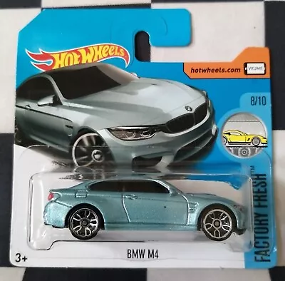 Buy 2017 Hot Wheels BMW M4 Factory Fresh Short Card 154/365 #8/10 • 10.95£