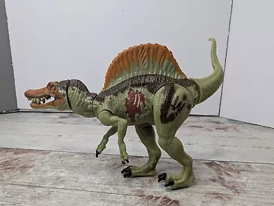 Buy Jurassic World Dinosaur Figure Spinosaurus Chomping Basher & Biter Battle Damage • 14.99£