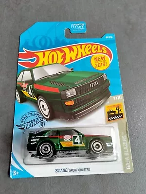Buy Hot Wheels '84 Audi Sport Quattro In Green Colour - 2019 Long Card - SEALED • 8£