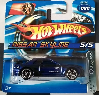 Buy 2006 Hot Wheels Nissan Skyline GT-R R32 Dropstars Short Card 060/223 #05/05 • 39.95£