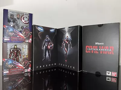 Buy RARE S.H.Figuarts Captain America Civil War And Iron Man MK XVLI Set • 95£