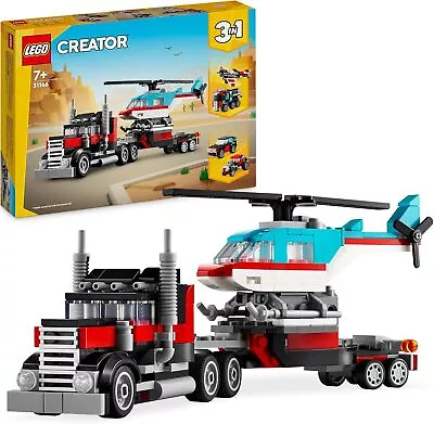 Buy Creator 3in1 Flatbed Truck With Helicopter Toy To Propeller Plane And Fuel Lorry • 13.99£