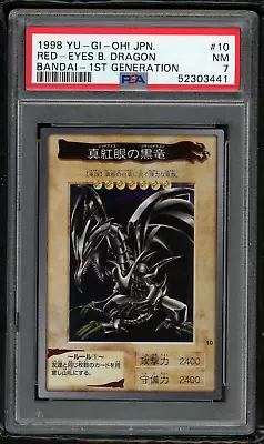 Buy 1998 Yu-gi-oh! Japanese Bandai-1st Generation 10 Red-eyes Black Dragon-psa 7 Nm • 158.42£