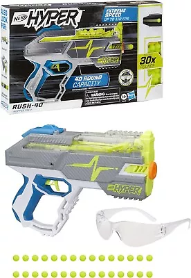 Buy NERF Hyper Rush-40 Pump Action Rounds Extreme Speed Easy Reload Toy • 24.99£