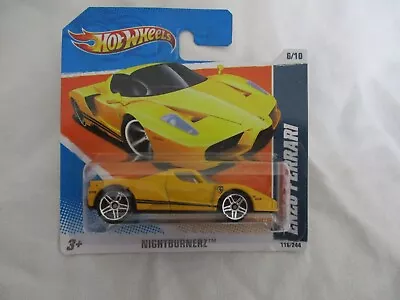 Buy Hot Wheels 2010 Nightburnerz  Ferrari Enzo Yellow Sealed In Short Card • 4.99£