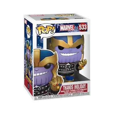 Buy Marvel Figure Funko Pop! (Size 9cm) Thanos (Holiday) Vinyl Figure - New • 14.99£