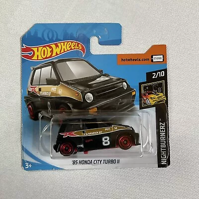 Buy 85 Honda City Turbo Nightburnerz Short Card Hot Wheels Black • 5.99£