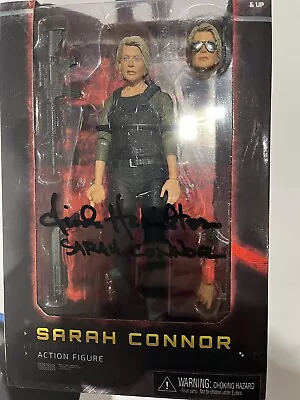 Buy Neca Sarah Connor Figure Signed Autograph Linda Hamilton Terminator Dark Fate • 85£