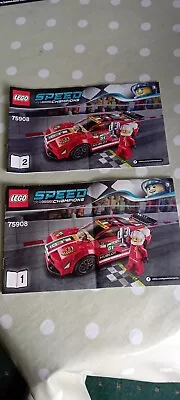Buy Lego 75908 Speed Champions Ferrari 458 Italia GT2 INSTRUCTION MANUALS • 1.45£