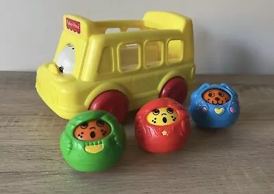 Buy 1995 Vintage Fisher Price Roll-a-Round School Bus And Roll-a-round Balls • 6.12£