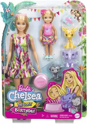 Buy Barbie Birthday Surprise Barbie And Chelsea Story Set - GTM82 - Brand New • 28.99£