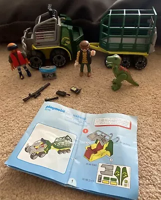 Buy Playmobil 5236 Dino Dinosaur  Vehicle & Figures Complete Except : 1 Hat & 1 Gun • 6.99£