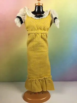 Buy Barbie 1972 Vintage Clothes: #4222 ‘Quick Curl Francie’ Yellow Polka Dot Dress • 21.99£