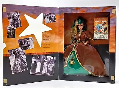 Buy Hollywood Legends Barbie: Scarlett O'Hara Green/Brown Drapery Dress Mattel 12045 • 90.95£