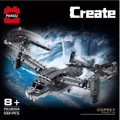 Buy Building Blocks Sets MOC Military Osprey Helicopter Bricks Kids Toys Model 13004 • 91.81£