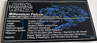 Buy LEGO Star Wars UCS Sticker For 75192 Millennium Falcon Han Solo • 7.08£