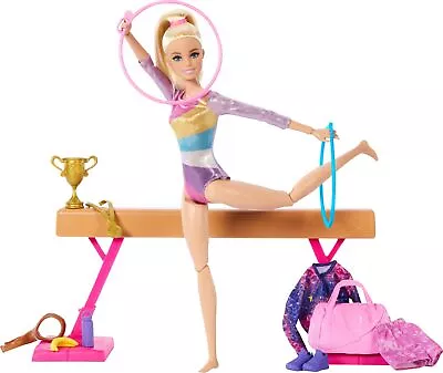 Buy Barbie Gymnastics Doll And Playset With Accessories • 47.99£