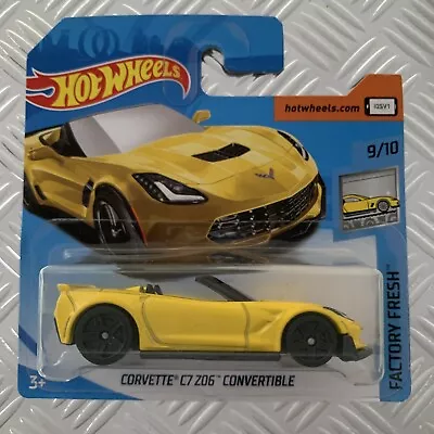 Buy Hot Wheels Corvette C7 Z06 Convertible (Yellow) 1:64 Mattel Diecast • 4£