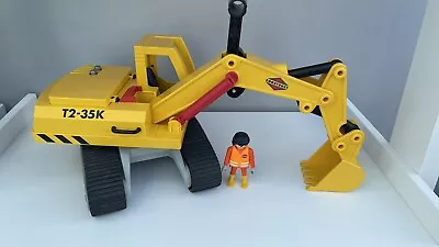 Buy Playmobil 3001 - Geobra Digger/Excavator T2-35K 1998 Vehicle Only **VGC** • 17£