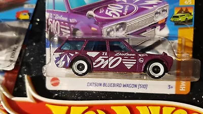 Buy Hot Wheels **SUMMER SALE** - Datsun Bluebird Wagon, Purple, S/Card.   NEW! • 2.85£