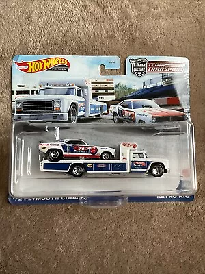 Buy 72 Plymouth Cuda FC Retro Rig Team Transporter Premium Hot Wheels • 14.99£