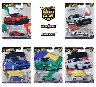 Buy Hot Wheels WORLD TOUR CAR CULTURE TOYOTA VOLKSWAGEN AUDI SET OF 5 IN STOCK 24 • 19.99£