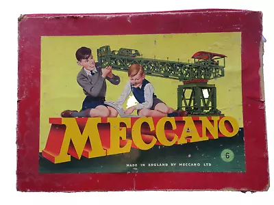 Buy MECCANO SET 6 VINTAGE 1950s/60s ORIGINAL BOX  Manual 6 Complete • 60£