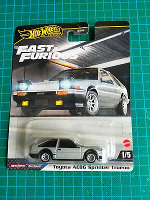 Buy Hot Wheels Fast & Furious Toyota AE86 Sprinter Trueno 1/64 Diecast Real Rider • 9£