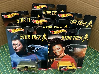 Buy Star Trek 50th Anniversary Hot Wheels Real Riders Full Set Of 6 Metal Toy Cars • 67.95£