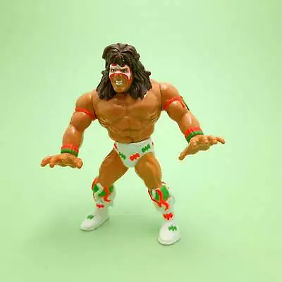 Buy WWF HASBRO ☆ ULTIMATE WARRIOR Good Nose Vintage Wrestling Figure ☆ 90s Series 2 • 32.99£