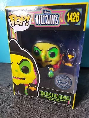 Buy Funko Pop! Disney 1426 Disguised Evil Queen Black Light - Special Edition Figure • 15.99£