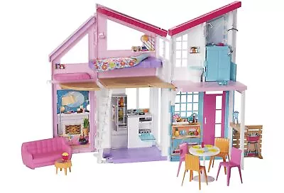 Buy Barbie Malibu House (61cm Wide), Barbie Dream Home With 6 Bedrooms, 25+ Barbie Zub • 106.78£