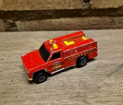 Buy Vintage Hot Wheels Redline Emergency Unit 50 Red Fire Truck 1974 • 5.75£