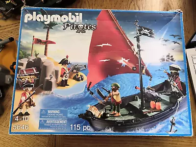 Buy PLAYMOBIL PIRATES Floating Ship Boat & Island (Limited Edition Retired Set 5646) • 14.99£