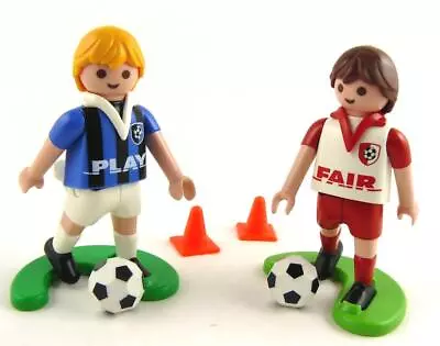 Buy Playmobil FOOTBALL PLAYERS X2 / Sport Player Footballer Soccer Fair Play Figures • 5.10£