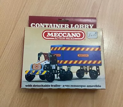 Buy Vintage MECCANO ACTION PACKS - CONTAINER LORRY - New Sealed Ex-Shop Stock - 1981 • 9.99£