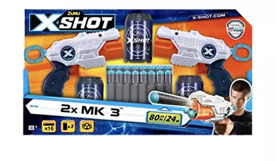 Buy X-Shot 2x MK 3 Dart 2 Packs Blasters Kids Garden Games • 15.99£