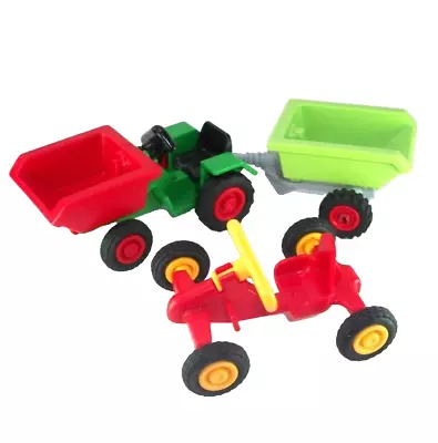 Buy Playmobil  Ride-on Toy Tractor & Trailer Plus Go Cart For Child Figures  - NEW • 7.15£