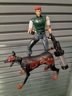 Buy Vintage 90's Resident Evil CHRIS REDFIELD Zombie Dog Dead Video Game Figure Set • 44.99£