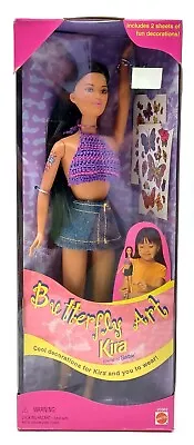 Buy 1998 Butterfly Art Kira Barbie Doll / Beauty Tattoo / Mattel 20362, NrfB • 65.78£