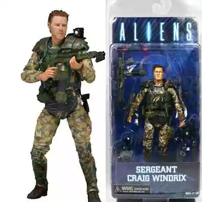 Buy 1:12 NECA Alien Sergeant Craig Windrix Marine 7  Action Figure Aliens Series 2 • 22.98£