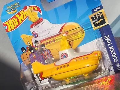 Buy Diecast Hot Wheels 1:66 The Beatles Yellow Submarine 127/250 Hw Screen Time 6/10 • 7.07£