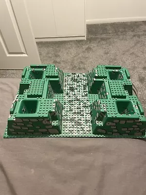 Buy Lego Green Raised Base Plate Castle Battle Stone Wall Grass Vintage  • 30£