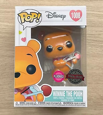 Buy Funko Pop Disney Winnie The Pooh Valentine Flocked #1008 + Free Protector • 29.99£