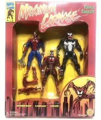 Buy VTG ToyBiz Marvel Maximum Carnage Triple Threat Spider-Man Carnage Venom Jp • 159.67£