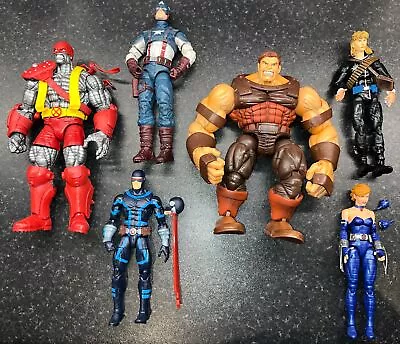 Buy Marvel Legends Toybiz Bundle Colossus Cyclops Juggernaut Longshot Cap America • 44.99£