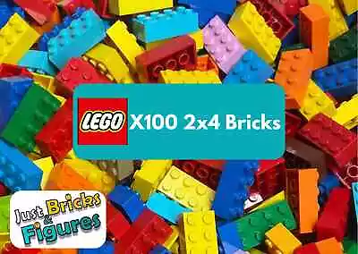 Buy BRAND NEW X100 Genuine LEGO 2x4 Bricks | X100 LEGO 3001 | Random Colour Joblot • 14.99£