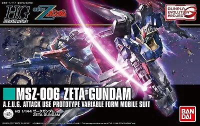 Buy Bandai HGUC 1/144 MSZ-006 Zeta Gundam Kit  • 25£